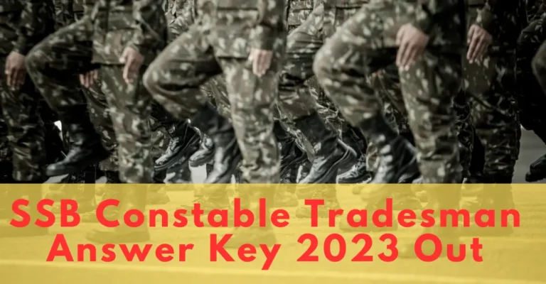 SSB Constable Tradesman Answer Key